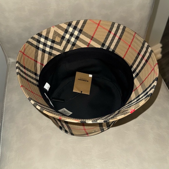 Burberry Beige and Black Checkered Hat - Picture 3 of 3